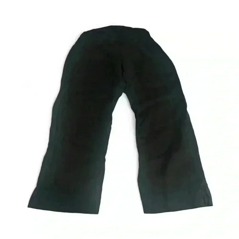 Bryn Walker Black 100% Linen Flat Front Capri Pants Black Sz 2XS XXS